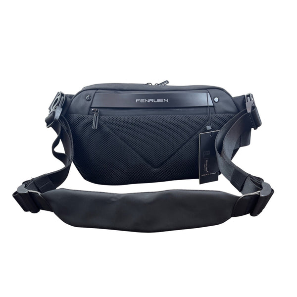 Fenruien Anti-Theft Sling Bag With USB Charging Port For Men Black Size M - New