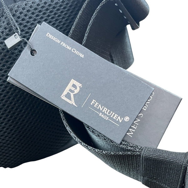 Fenruien Anti-Theft Sling Bag With USB Charging Port For Men Black Size M - New