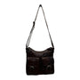 Spikes & Sparrow Womens Brown Leather Adjustable Crossbody Bag Dual Pocket