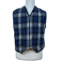 Vintage Britches Great Outdoors Men's Blue Plaid Sleeveless Vest Warm Casual