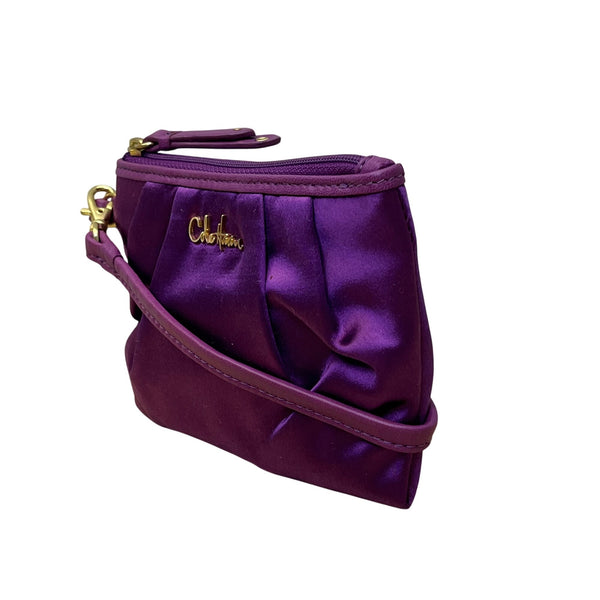 Cole Haan Women’s Ruby Satin Wristlet Purse With White Gift Box