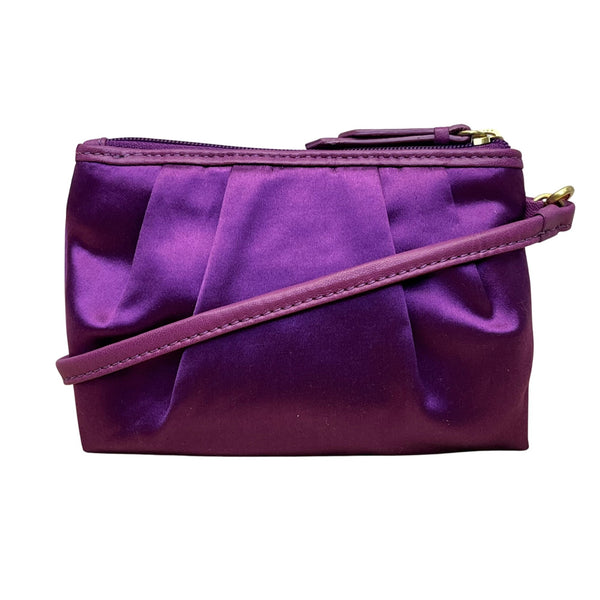 Cole Haan Women’s Ruby Satin Wristlet Purse With White Gift Box