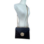 Michael Kors Black Quilted Leather Rhinestone Rose Snap Crossbody Bag Size M