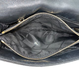 Michael Kors Black Quilted Leather Rhinestone Rose Snap Crossbody Bag Size M