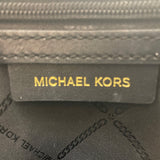 Michael Kors Black Quilted Leather Rhinestone Rose Snap Crossbody Bag Size M