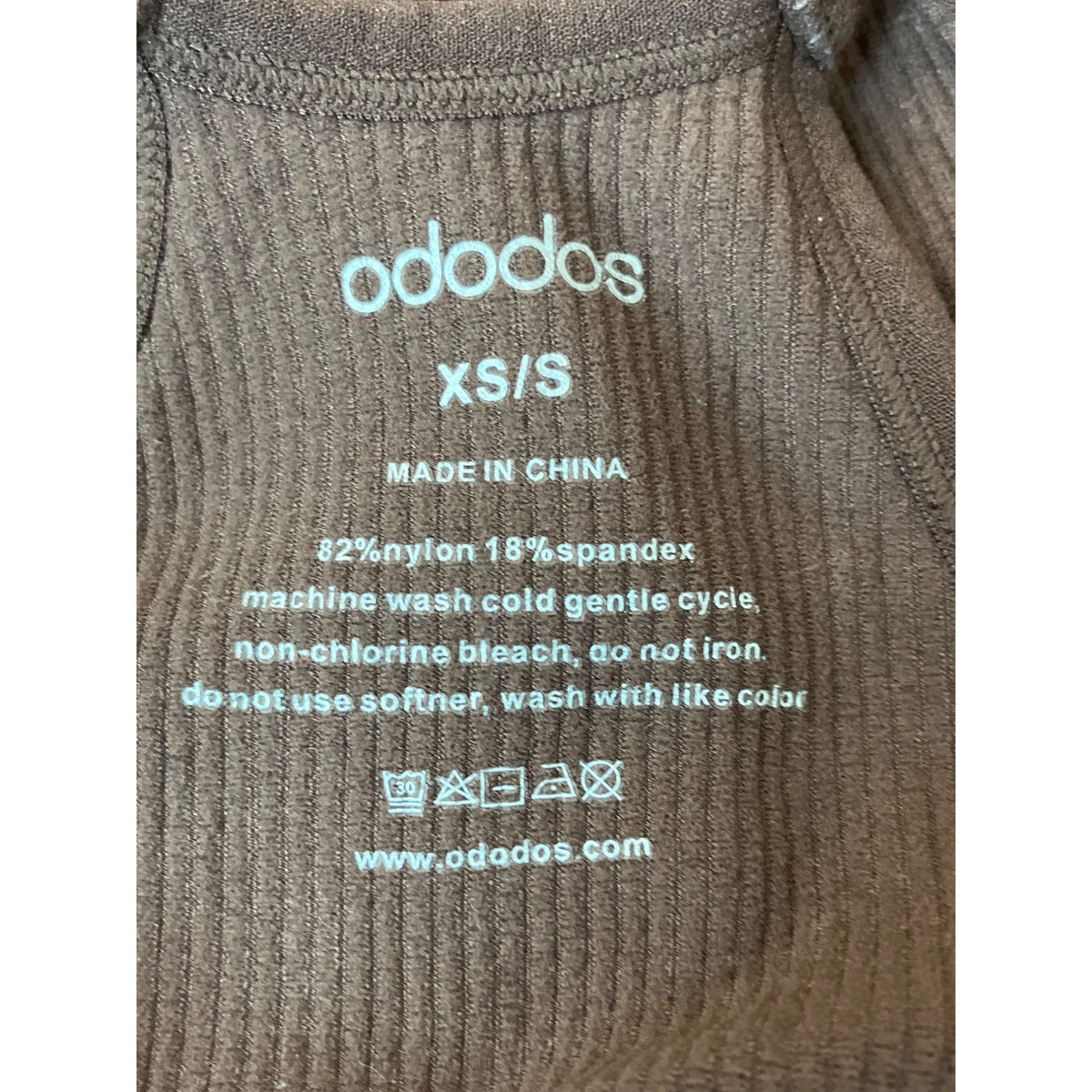 Adodos Ribbed Brown Racerback Tank Top Sz XS/S