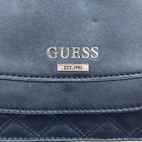 Guess Matte Black Quilted Pattern Chain Strap Crossbody Purse Sz S