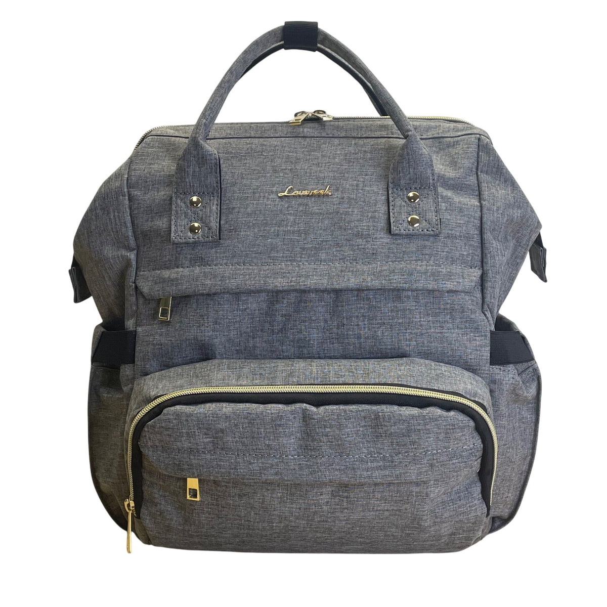 Lovevook Gray With Gold Accents Adjustable Straps Viola l Laptop Backpack Sz M