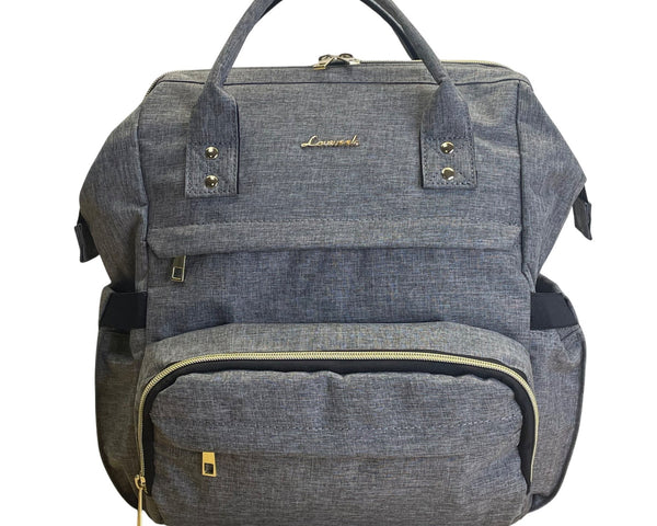 Lovevook Gray With Gold Accents Adjustable Straps Viola l Laptop Backpack Sz M