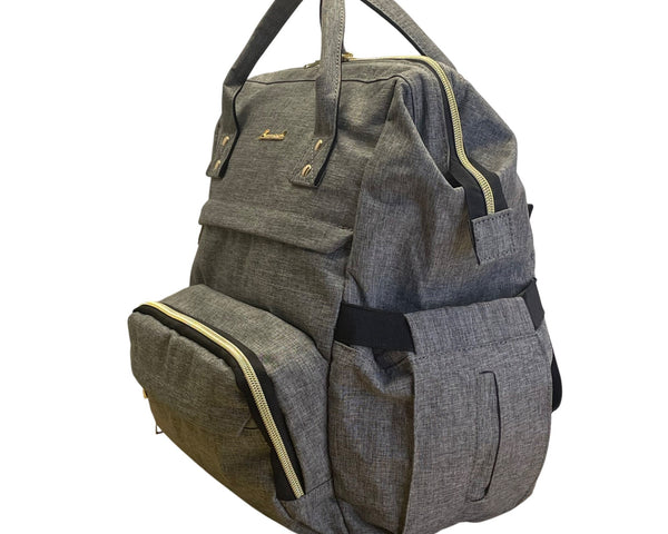 Lovevook Gray With Gold Accents Adjustable Straps Viola l Laptop Backpack Sz M