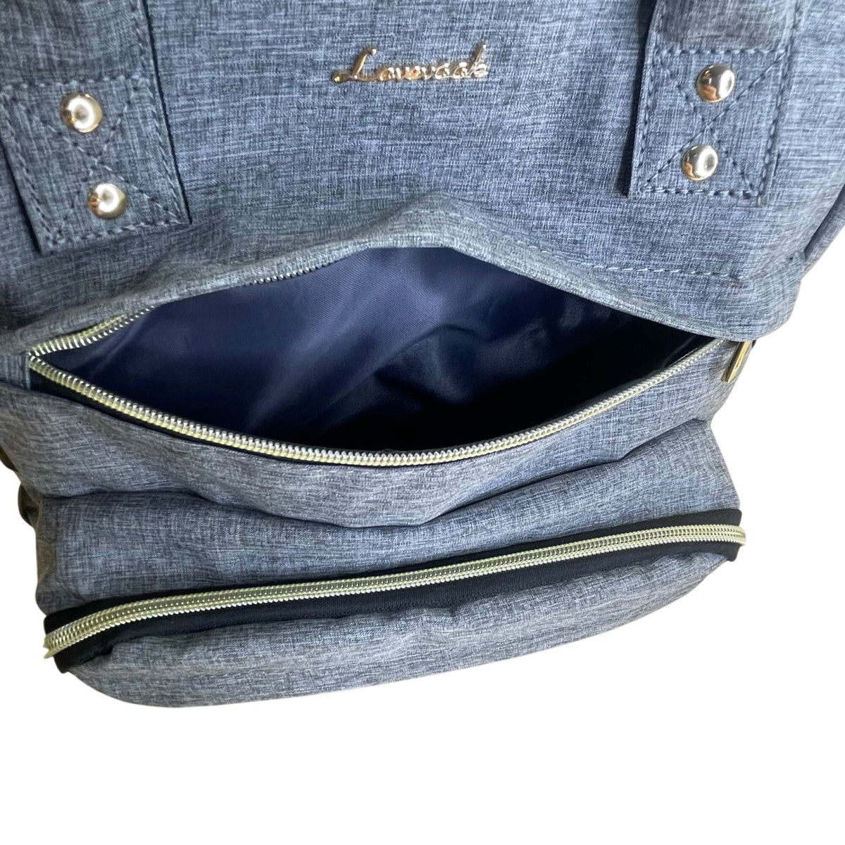Lovevook Gray With Gold Accents Adjustable Straps Viola l Laptop Backpack Sz M