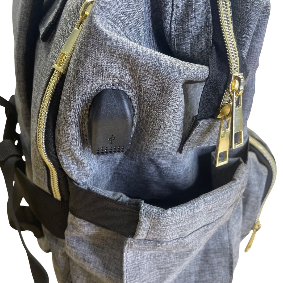 Lovevook Gray With Gold Accents Adjustable Straps Viola l Laptop Backpack Sz M