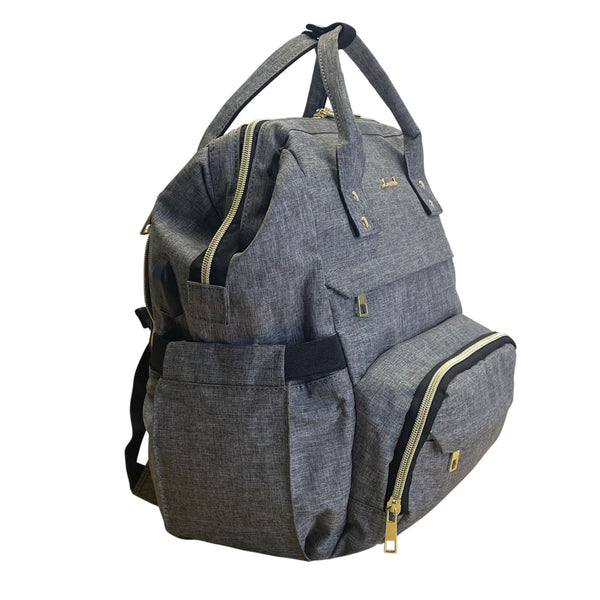 Lovevook Gray With Gold Accents Adjustable Straps Viola l Laptop Backpack Sz M