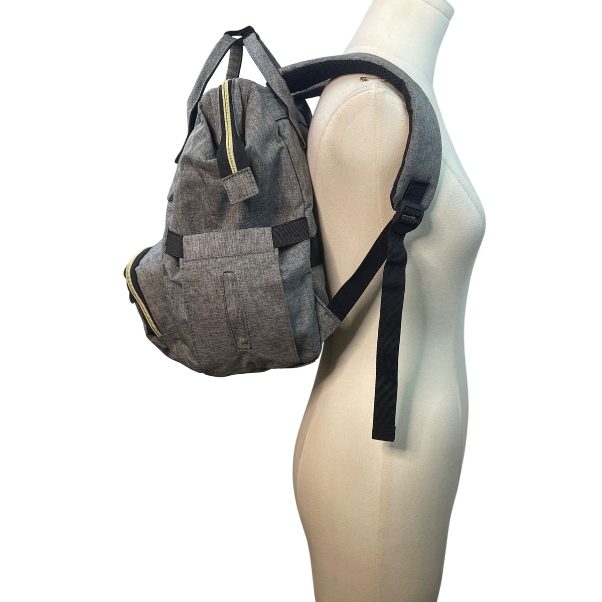 Lovevook Gray With Gold Accents Adjustable Straps Viola l Laptop Backpack Sz M