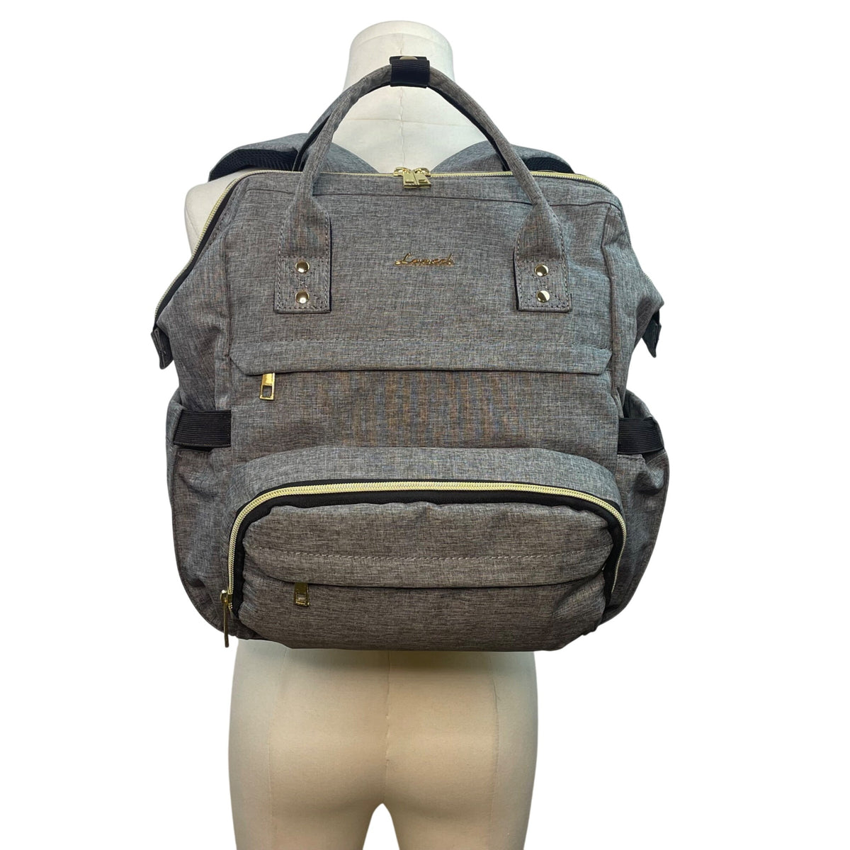 Lovevook Gray With Gold Accents Adjustable Straps Viola l Laptop Backpack Sz M