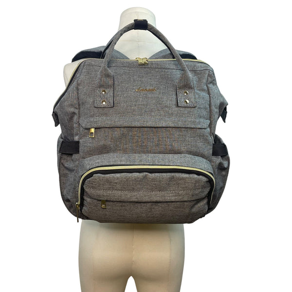 Lovevook Gray With Gold Accents Adjustable Straps Viola l Laptop Backpack Sz M