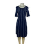 Ann Taylor Womens Navy Acrylic/Merino Wool Blend Striped Knit Dress Size S