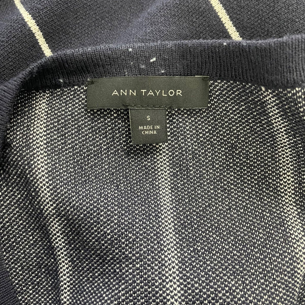 Ann Taylor Womens Navy Acrylic/Merino Wool Blend Striped Knit Dress Size S
