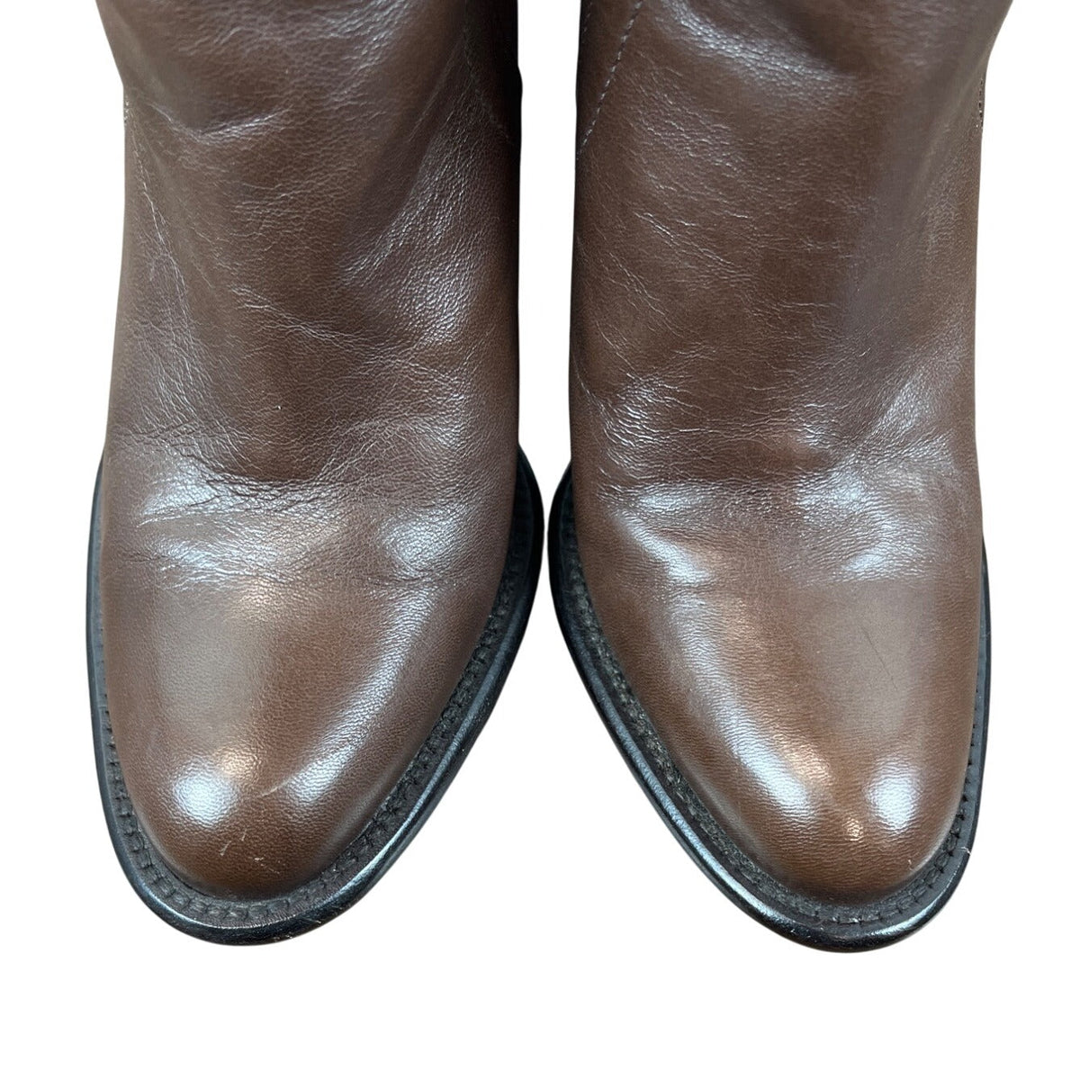 Banana Republic Women’s Brown Leather Knee-High Pull On Heeled Boots Size 6