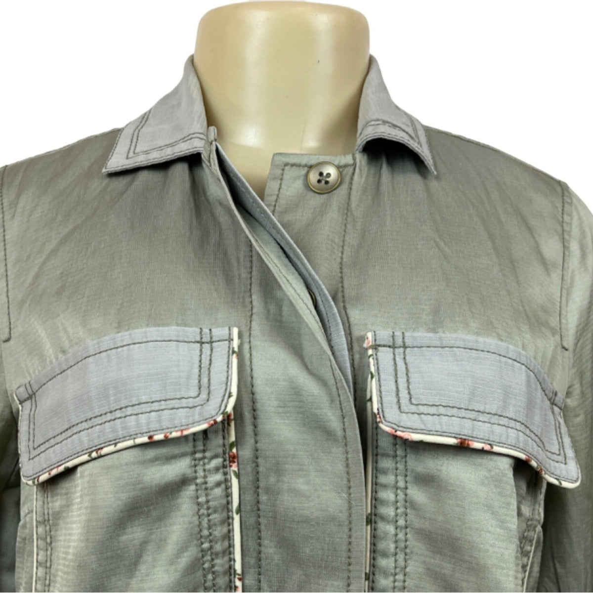 Anthropologie Women’s Olive Green Button Up Jacket Sz S New