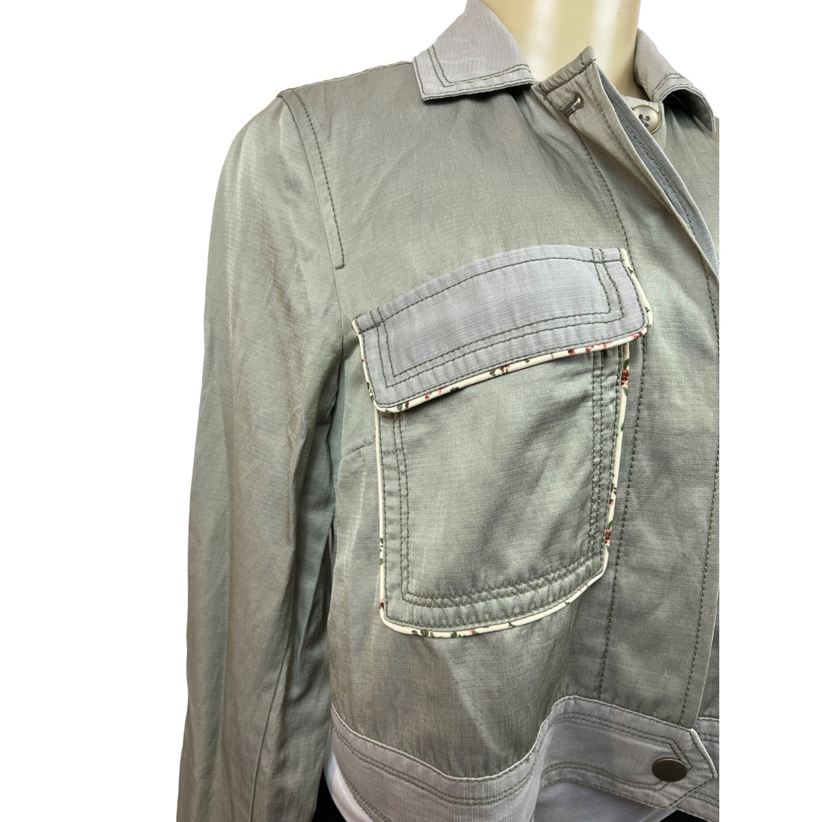 Anthropologie Women’s Olive Green Button Up Jacket Sz S New