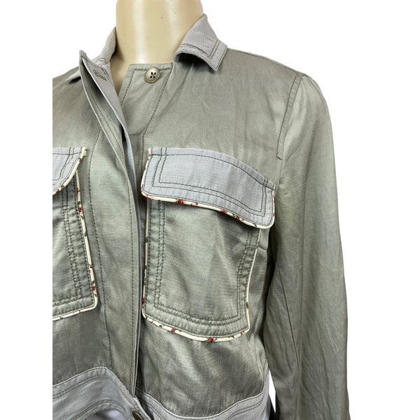 Anthropologie Women’s Olive Green Button Up Jacket Sz S New