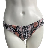 Zaful Black And Orange Snake Print Womens Bikini 2 Pieces Set Sz M - New
