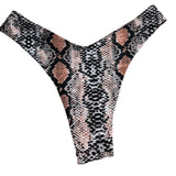 Zaful Black And Orange Snake Print Womens Bikini 2 Pieces Set Sz M - New