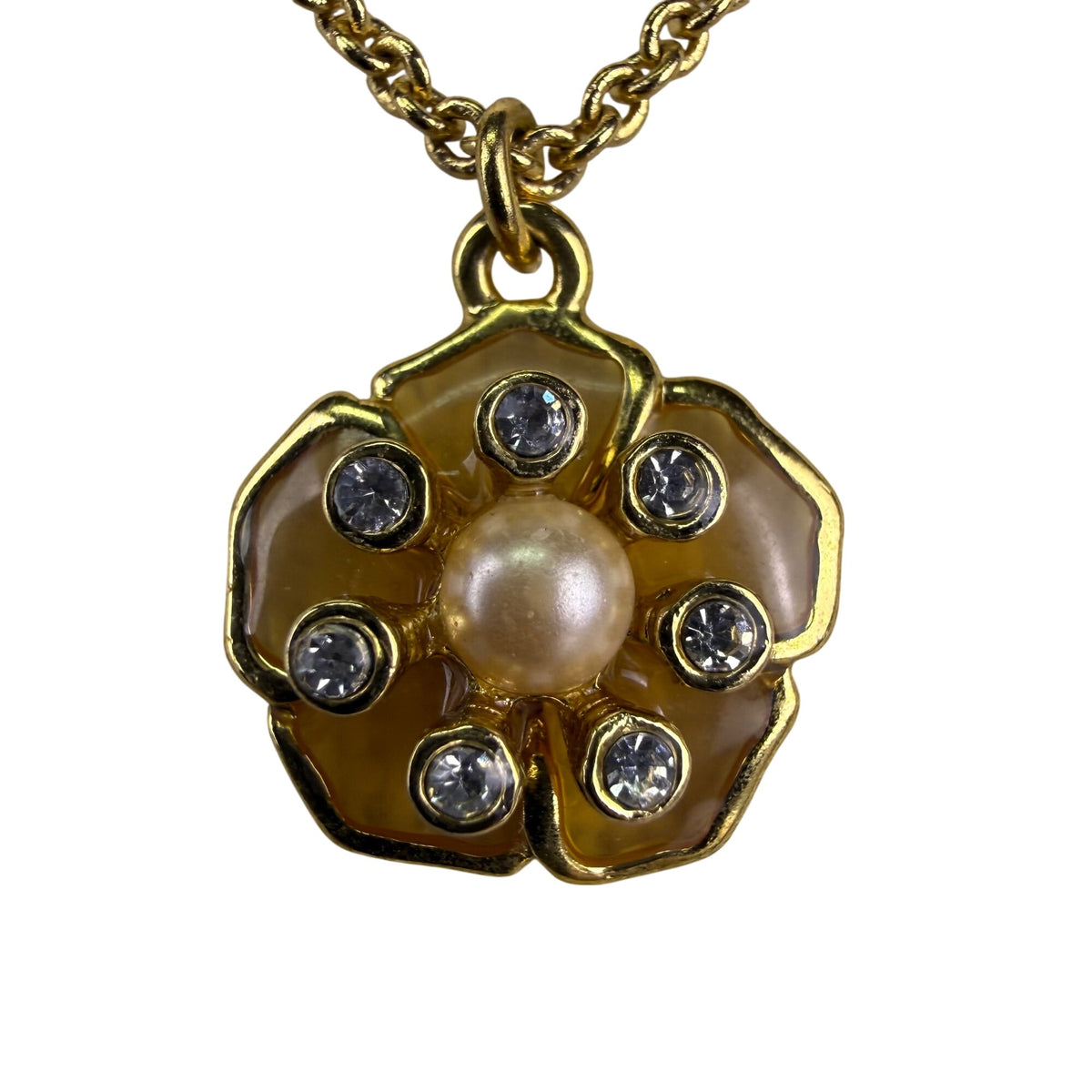 Kate Spade Womens Gold Tone Necklace Daisy Pendant Adjustable