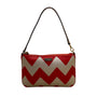 Kate Spade Women’s Orange & White Leather Chevron Gold Hardware Clutch Size S