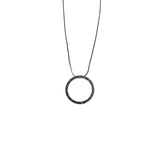 Circle Pendant Necklace Womens Silver Plated Minimalist Jewelry Sleek 18