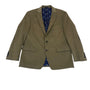 Lauren Ralph Lauren Mens Olive Corduroy Sport Coat Navy Patterned Lining Sz 43R