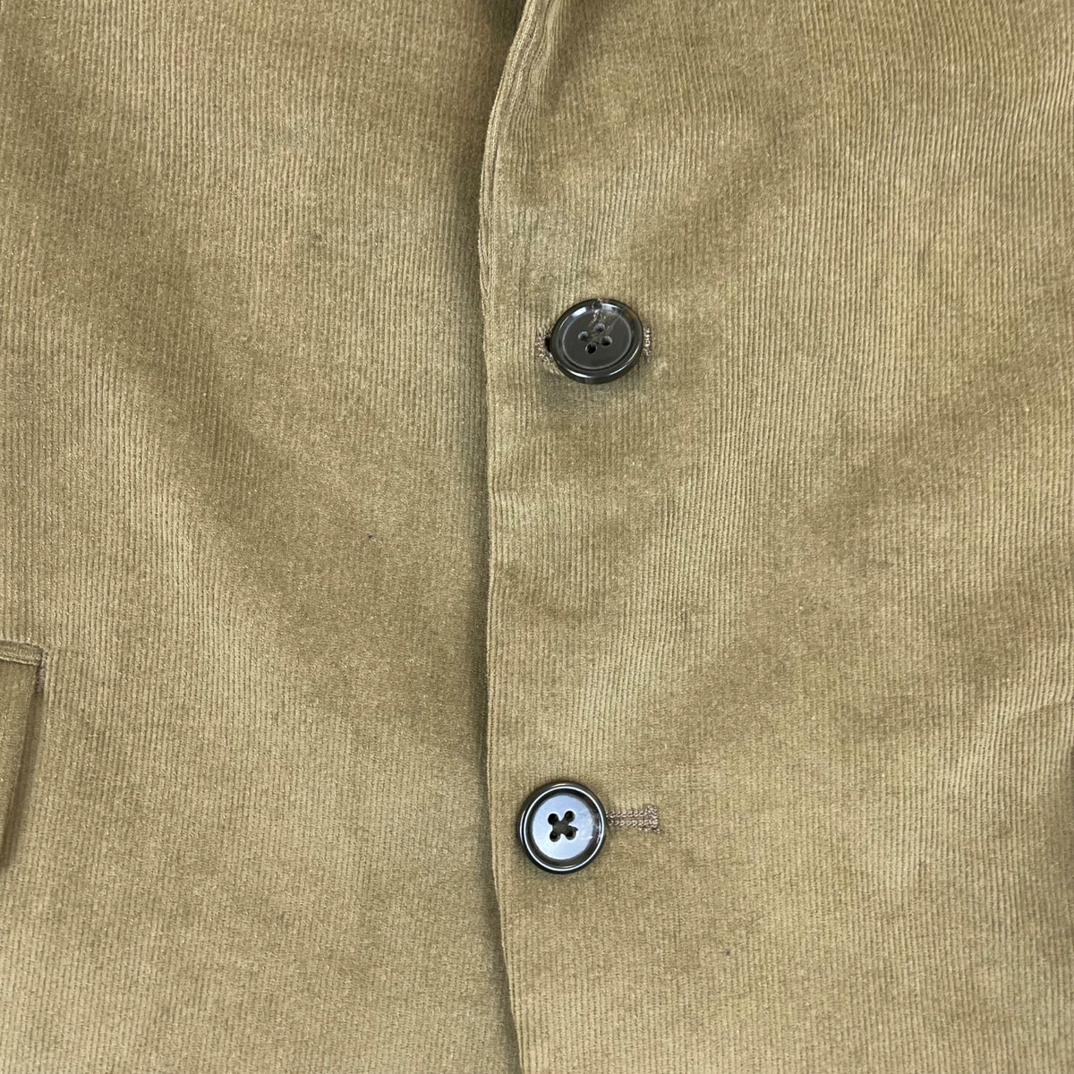 Lauren Ralph Lauren Mens Olive Corduroy Sport Coat Navy Patterned Lining Sz 43R