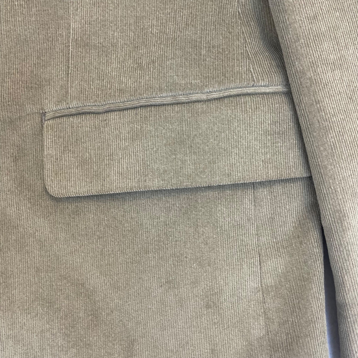 Lauren Ralph Lauren Mens Olive Corduroy Sport Coat Navy Patterned Lining Sz 43R