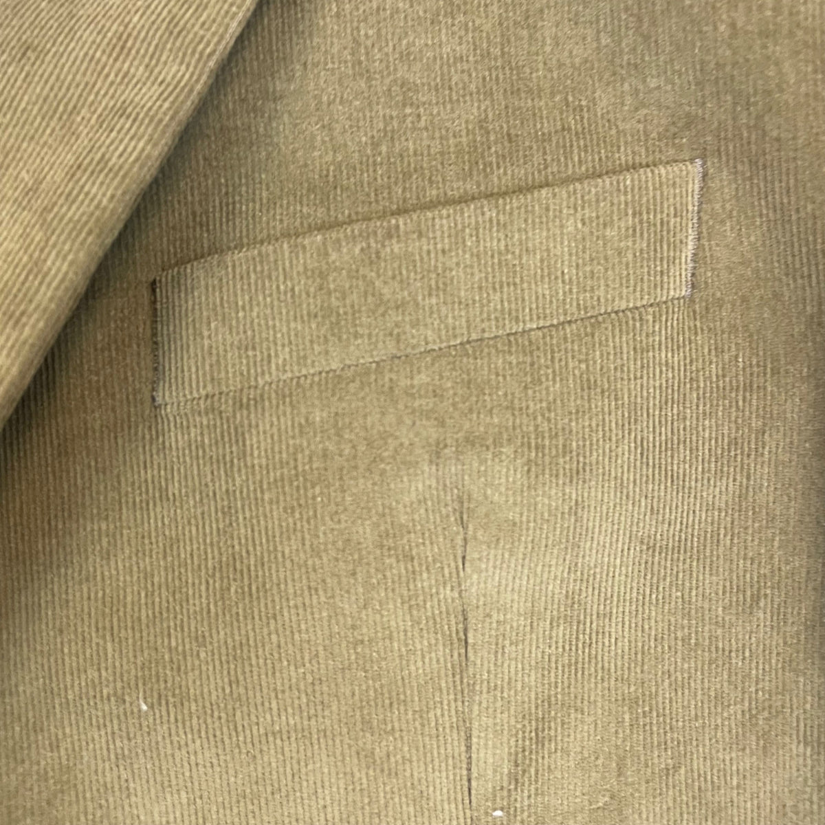 Lauren Ralph Lauren Mens Olive Corduroy Sport Coat Navy Patterned Lining Sz 43R