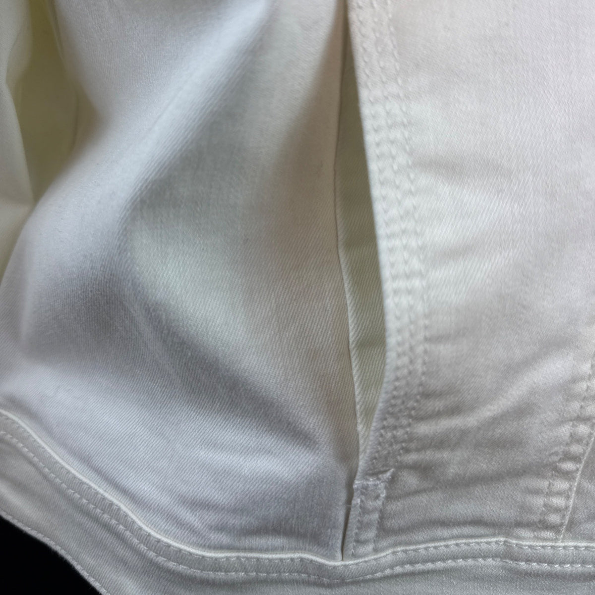 ISAAC MIRAHI LIVE White Denim Button-Up Jacket With Gold-Tone Hardware Sz 14