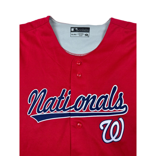 Nationals Red MLB Jersey XL By True Fan 100% Polyester New