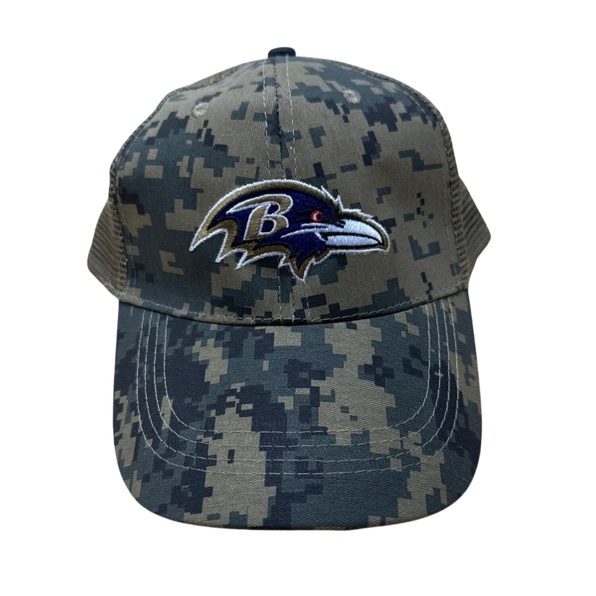 Baltimore Ravens NFL Camo Trucker Hat Mesh Back Snapback Adjustable Strap