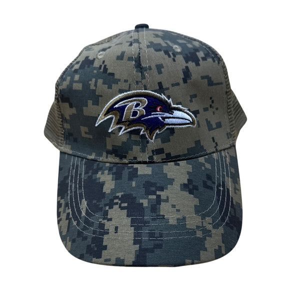 Baltimore Ravens NFL Camo Trucker Hat Mesh Back Snapback Adjustable Strap