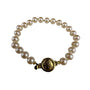 Givenchy Womens Gold Tone & Faux Pearl Bracelet Elegant Classic Design