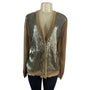 Jones New York Women's Brown Button Down Sequin Cardigan Sz 1X