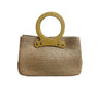 Women's Beige Wheat Straw Hand Tote Bag Sz M