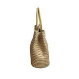 Women's Beige Wheat Straw Hand Tote Bag Sz M