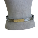 Vintage Silver-Toned Woven Metal Belt With Polished Clasp
