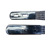 Vintage Silver-Toned Woven Metal Belt With Polished Clasp