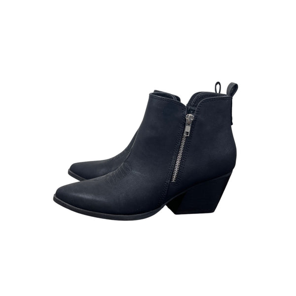 Dv Womens Black Pointed Toe Ankle Boots With Block Heel Size 7.5