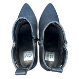 Dv Womens Black Pointed Toe Ankle Boots With Block Heel Size 7.5