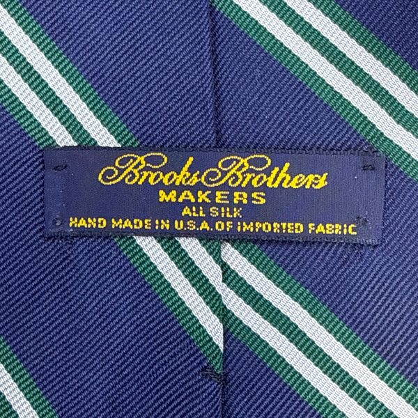 Vintage Brooks Brothers Blue Silk Striped Tie 58"x3.5" Classic Design