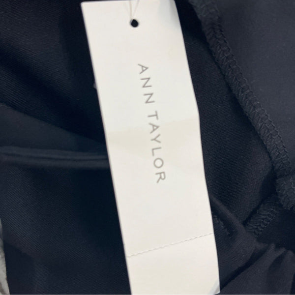 Ann Taylor Womens Black Square Neck Long Sleeve Top Size S