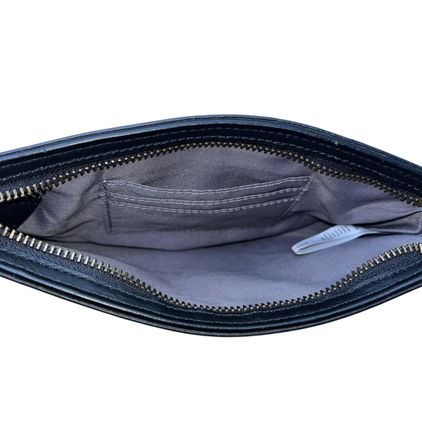 Fossil Women’s Black Studded Leather Crossbody Bag With Adjustable Strap Size S